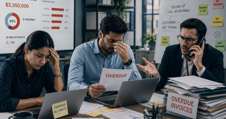 AI-powered accounts receivable collections system streamlining payment recovery, reducing overdue invoices, and improving cash flow through automation.